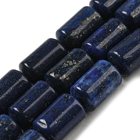 Hilos de cuentas de lapislázuli natural, teñido, columna