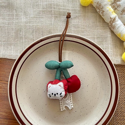 Швейная ткань темно-красные подвесные украшения, висячие украшения