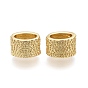 Brass Slide Charms, Long-Lasting Plated, Column