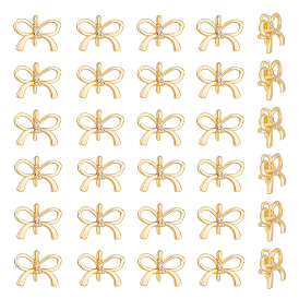 30шт. латунные подвески-прищепки для чашек, за половину пробурено бисера, с кубического циркония, бантом