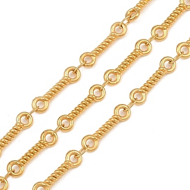 5M 304 Stainless Steel Twisted Link Chains, Soldered, with Spool, Ion Plating(IP)