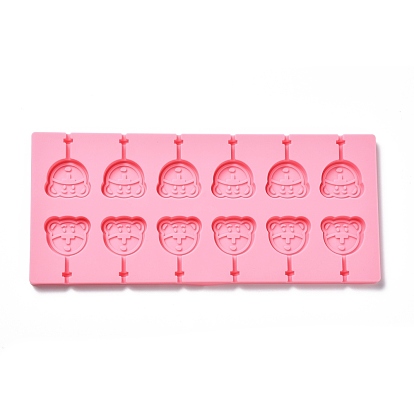 DIY Lollipop Making Food Grade Silicone Molds, Candy Molds, Bear, 12 Cavities