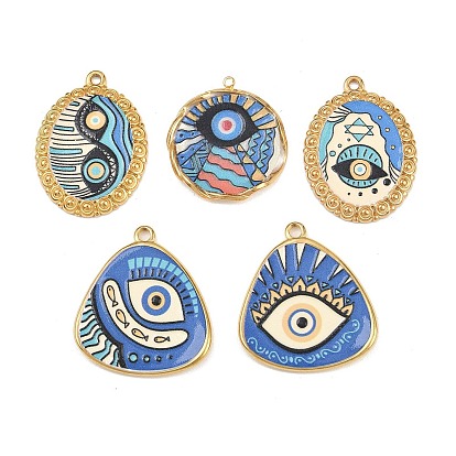 Печатные 304 подвески из нержавеющей стали, вакуумное покрытие pvd, реальный 18 k позолоченный