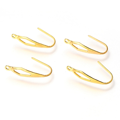 304 Stainless Steel Earring Hooks, with Vertical Loop, Ear Wire