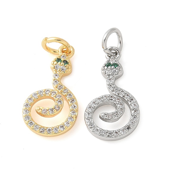 Латунные микро проложить кубического циркония подвески, без кадмия, без никеля и без свинца, змеиные чары, с целью перехода в кольце