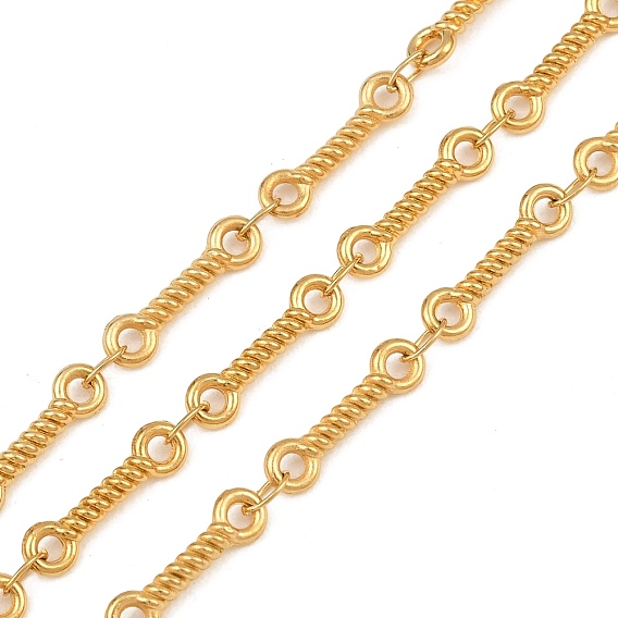 5M 304 Stainless Steel Twisted Link Chains, Soldered, with Spool, Ion Plating(IP)