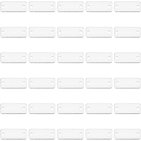 Пустые алюминиевые пластины, прямоугольник с 2 отверстиями