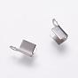 304 Stainless Steel Folding Crimp Ends, Fold Over Crimp Cord Ends