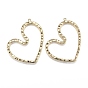Hammered Side Alloy Jewelry Pendants, Heart