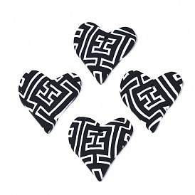 Handmade Polymer Clay Pendants, Heart
