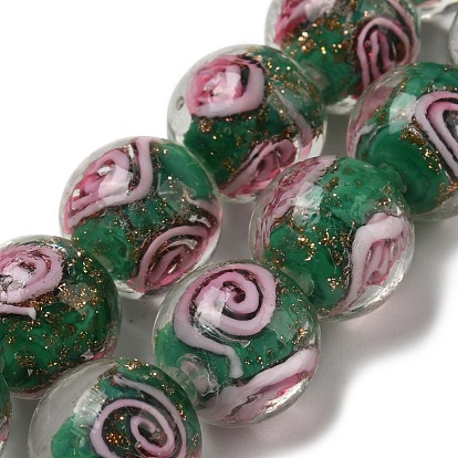 Ручной золотой песок бусины бисер нитей, круглые, вихревой узор