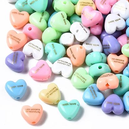 Acryl-Perlen, Herz und Wort les grigris von Mathilde mit Liebe