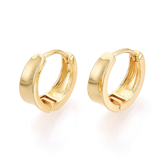 Латунные серьги обруча, кольцо