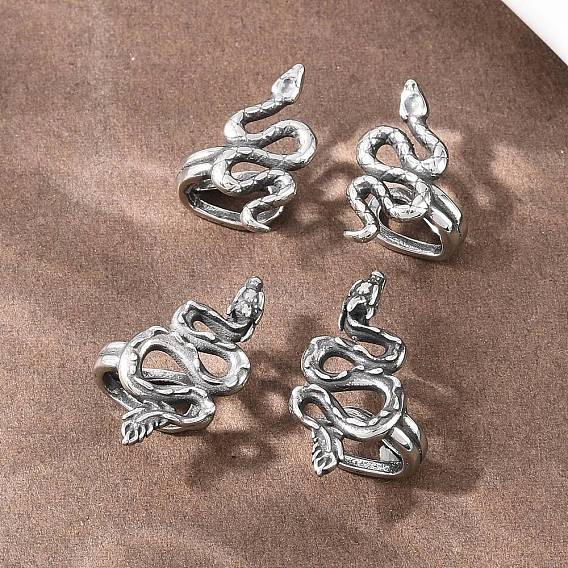 Змея 316 серьги из нержавеющей стали, не прокалывающие хрящ, клипсы на кольца в носу