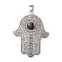Émail en alliage gros pendentifs, hamsa main / main de fatima / main de miriam