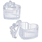 Heart-Shaped Glass Storage Box with Bow