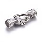304 Stainless Steel Clasps, Frosted