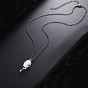 Halloween Alloy Enamel Crow Pendant Necklace with Brass Cable Chains for Women