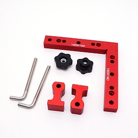 Aluminium Alloy Positioning Squares Right Angle Clamps, Woodworking Carpenter Tool, for Picture Frame Box Cabinets Drawers