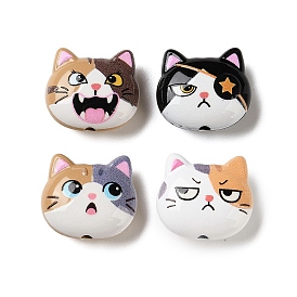 Бусины из сплава краски для выпечки, форма кошки