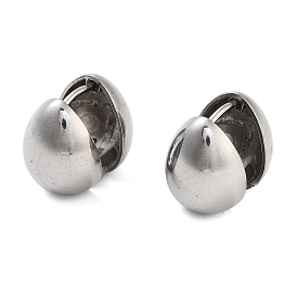 304 Stainless Steel Hoop Earrings, Teardrop