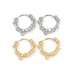 Латунная фурнитура для хооп серег, с петлей, без кадмия, без никеля и без свинца, круглые