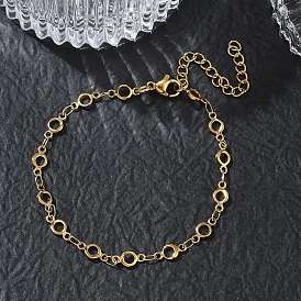 4.5mm 304 Edelstahl-Ringgliederkettenarmbänder, Ionenbeschichtung (ip)