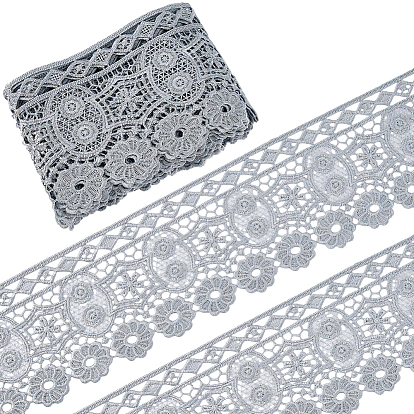 5 полиэфирная лента в ярдах, с вышитым кружевом