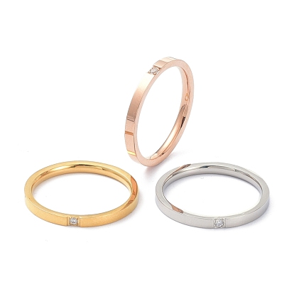 Кольцо на палец со стразами для девочек и женщин, 304 кольцо из нержавеющей стали