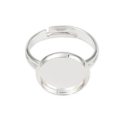 Латунные кольца хвостовиков, основная фурнитура для колльца, для античные кольца делает, регулируемый, круглые, 17 мм