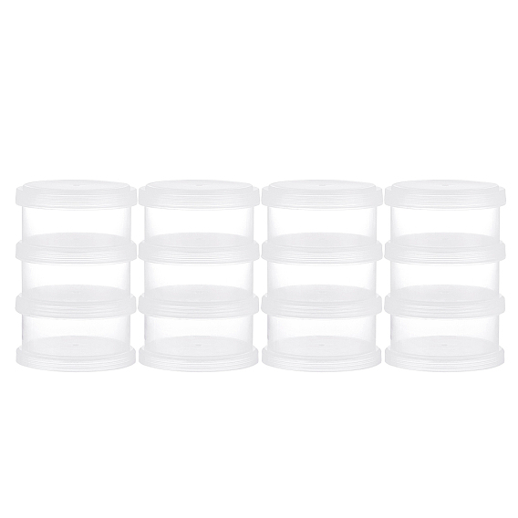 Transparent Plastic Bead Containers, 3 Layer Joint Stackable Storage Boxes