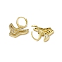 Clear Cubic Zirconia Ox Dangle Leverback Earrings, Brass Jewelry for Women, Cadmium Free & Lead Free