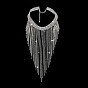 1ожерелье-нагрудник с железными стразами из ПК и теннисными цепочками