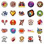50Pcs Sport Ball PP Waterproof Sticker Labels, Self-adhesion, for Suitcase, Skateboard, Refrigerator, Helmet, Mobile Phone Shell