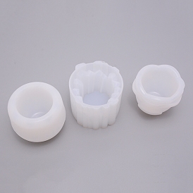 3PCS Crystal Jar Silicone Mold Set, Jewelry Storage Box Candy Cans Mould, for Epoxy Resin Craft Making, Mixed Shape