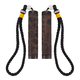 2шт 2 стили деревянные зубочистки контейнер подвеска украшения, для украшения дома автомобиля, колонка