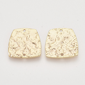 Медные звенья / разъемы, без никеля , трапециевидные, реальный 18 k позолоченный, неровный