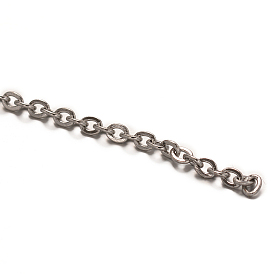 304 Stainless Steel Rolo Chains, Belcher Chain, Soldered, with Spool, 2.5x2x0.5mm, about 82.02 Feet(25m)/roll