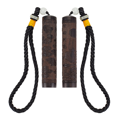 2шт 2 стили деревянные зубочистки контейнер подвеска украшения, для украшения дома автомобиля, колонка