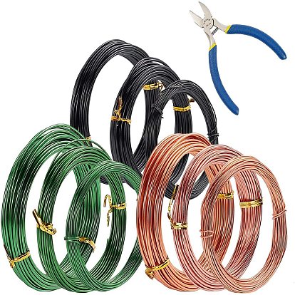 Сделай сам комплект ювелирных изделий, с алюминиевой проволокой и железными кусачками