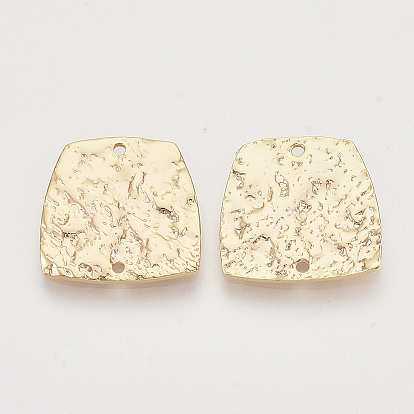 Медные звенья / разъемы, без никеля , трапециевидные, реальный 18 k позолоченный, неровный