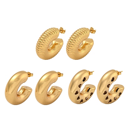 Вакуумное покрытие pvd 202 серьги-кольца из нержавеющей стали, с 304 штифтов из нержавеющей стали