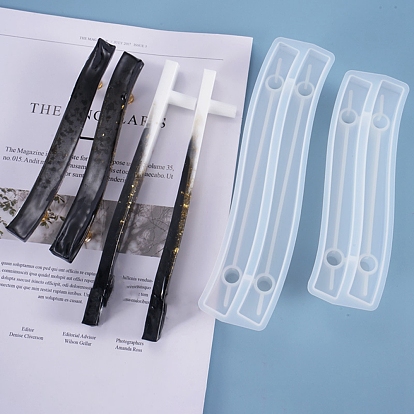 DIY Fruit Tray Handle Silicone Molds, for UV Resin & Epoxy Resin Jewelry Making, Curved Tube