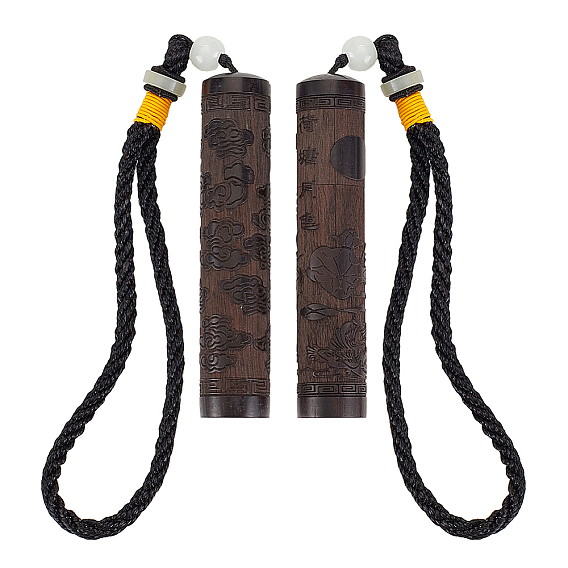 2шт 2 стили деревянные зубочистки контейнер подвеска украшения, для украшения дома автомобиля, колонка