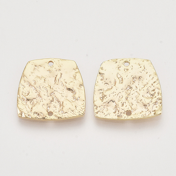 Медные звенья / разъемы, без никеля , трапециевидные, реальный 18 k позолоченный, неровный