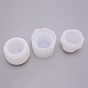 3PCS Crystal Jar Silicone Mold Set, Jewelry Storage Box Candy Cans Mould, for Epoxy Resin Craft Making, Mixed Shape