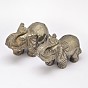 Elefante de visualización decoraciones naturales de pirita