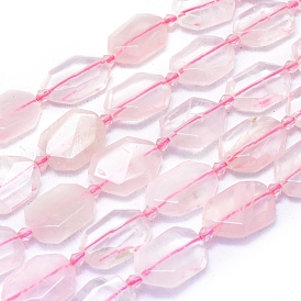 Природного розового кварца нитей бисера, граненые, самородки