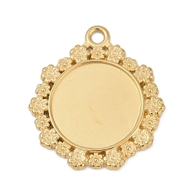 304 Настройки кабошон из нержавеющей стали кулон, цветок