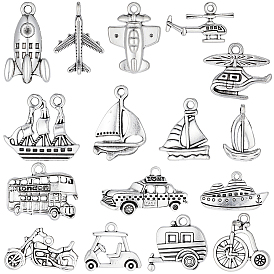 80 шт 16 стили подвески из сплава в тибетском стиле, без кадмия и без свинца, разнообразные